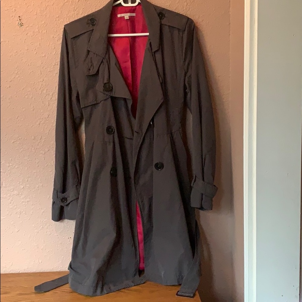 Dark grey small trench coat